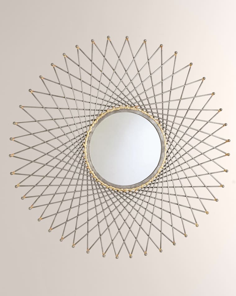 William D Scott for Global Views Spokes Mirror with Ball Points