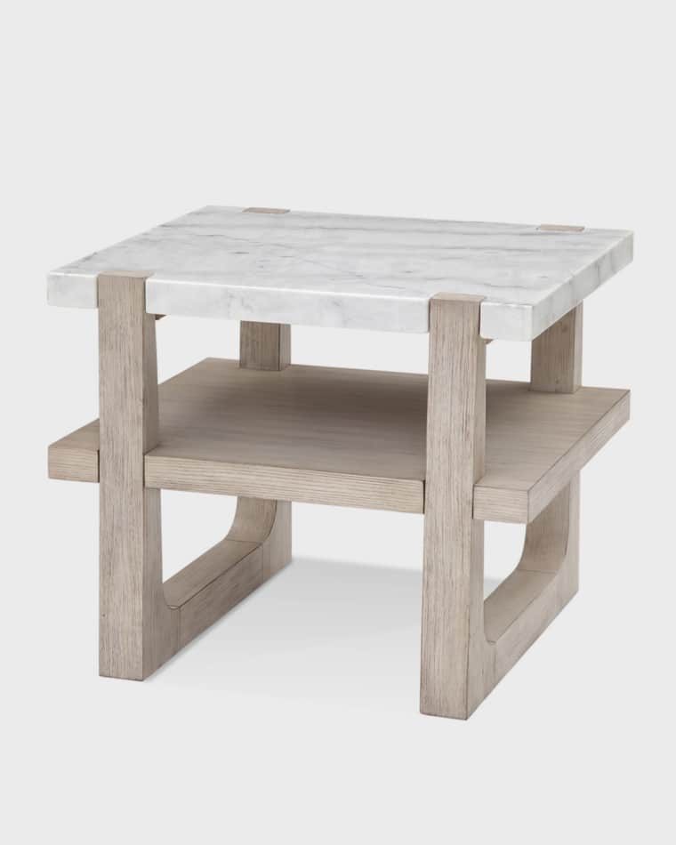 Katherine Noble by BMC Nantucket Marble Top End Table