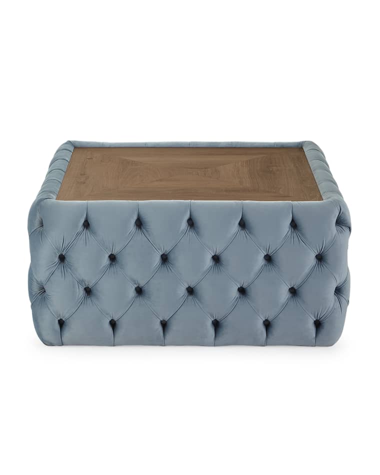 Haute House Cody Stone Top Tufted Ottoman