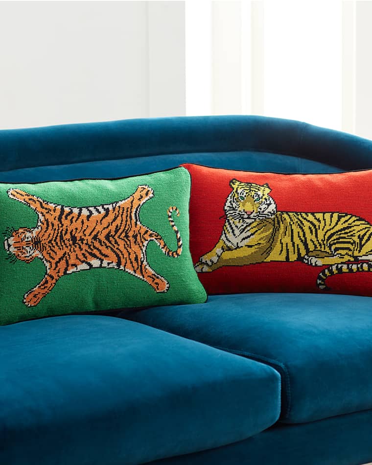 Jonathan Adler Safari Needlepoint Pillow