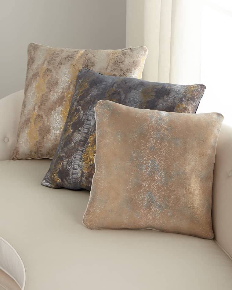 Massoud 22" Oil Printed Suede Pillow