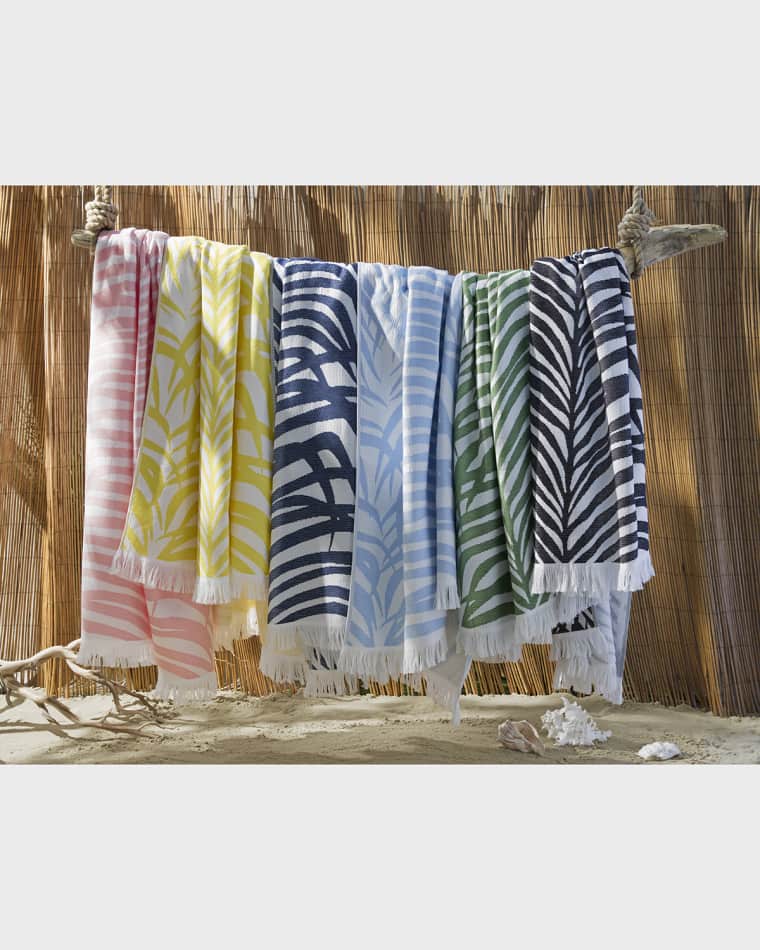Matouk Schumacher Zebra Palm Beach Towel