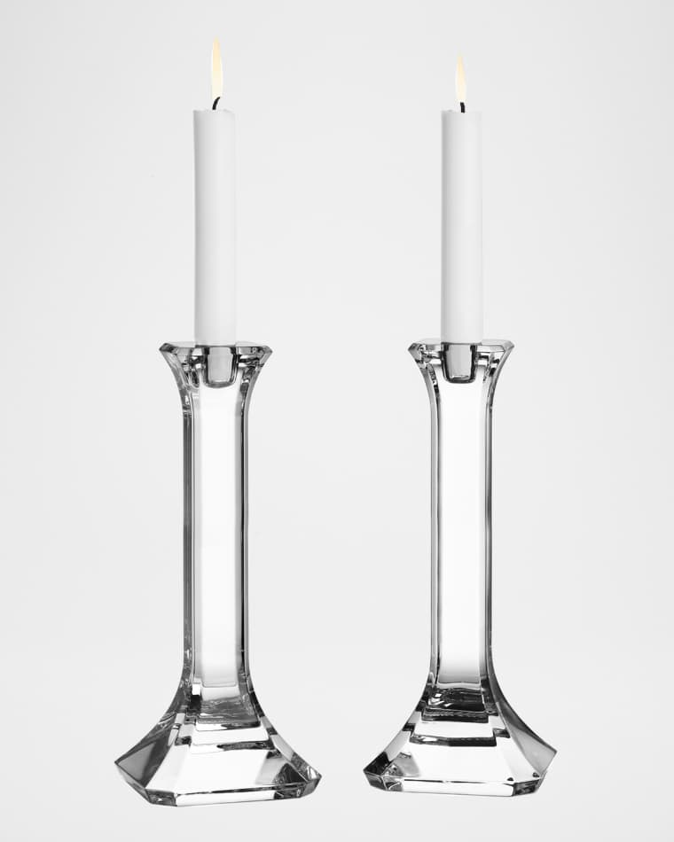 Orrefors Regina Candlestick Large, Set of 2