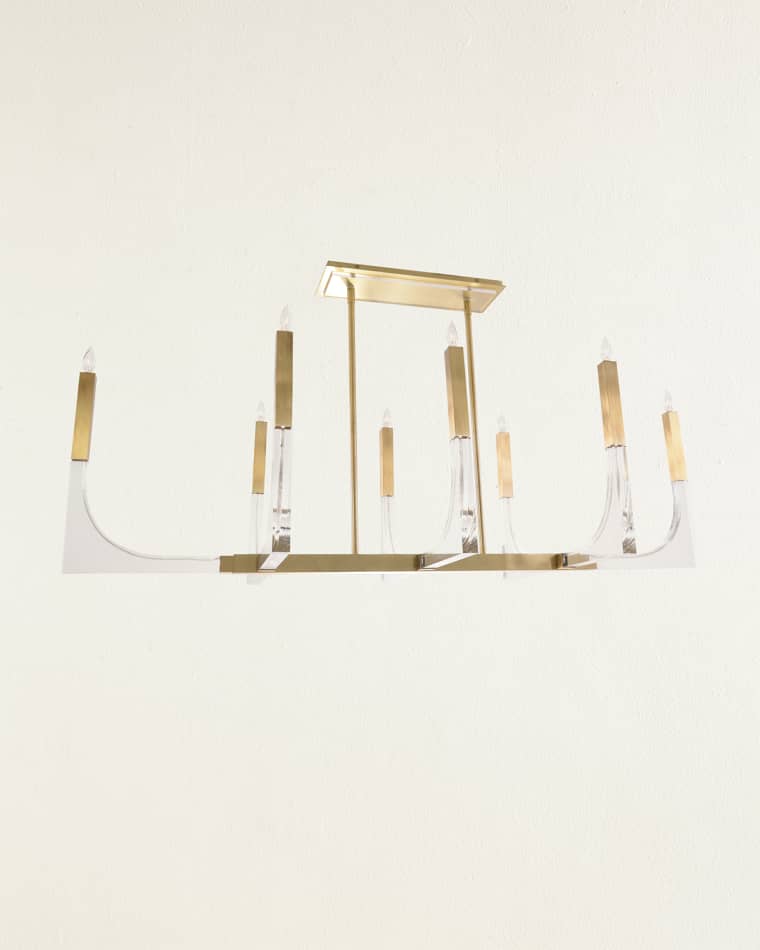 John-Richard Collection Genesis Acrylic 8-Light Chandelier with Polished Nickel