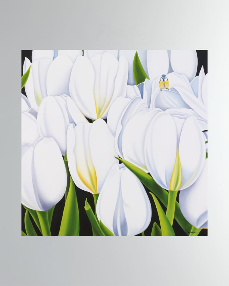 DECHAMBY DESIGN "Tulipes Blanches" Fine Art Print