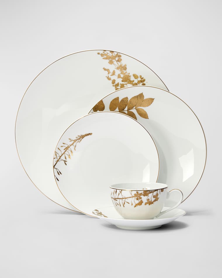 Bernardaud Vegetal Gold Bread & Butter Plate Vegetal Gold Salad Plate