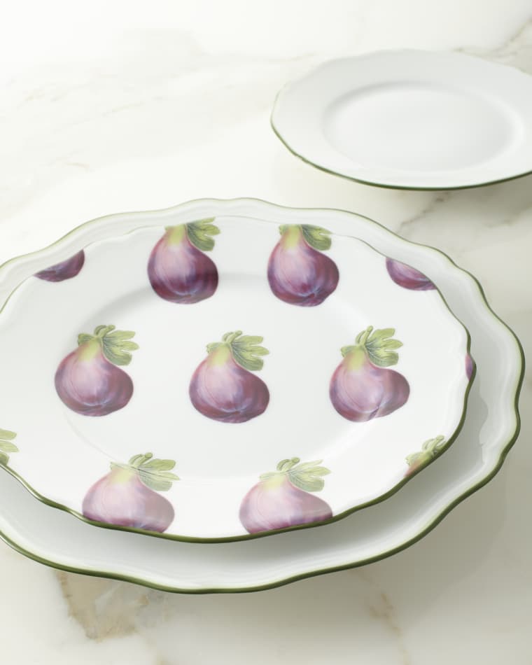 Raynaud Touraine Double Filet Green Salad Plate Touraine Double Filet Green Bread & Butter Plate Touraine Double Filet Dessert Plate