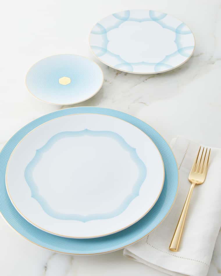 Raynaud Aura American Dinner Coupe Plate 1 Aura Dinner Plate #2 Aura Soup Plate Coupe