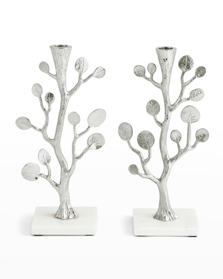 Michael Aram Botanical Leaf Candleholders, Set of 2
