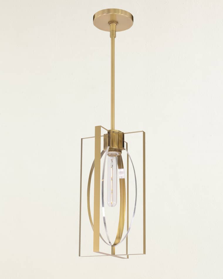 John-Richard Collection Genesis Single-Light Antique Brass Pendant