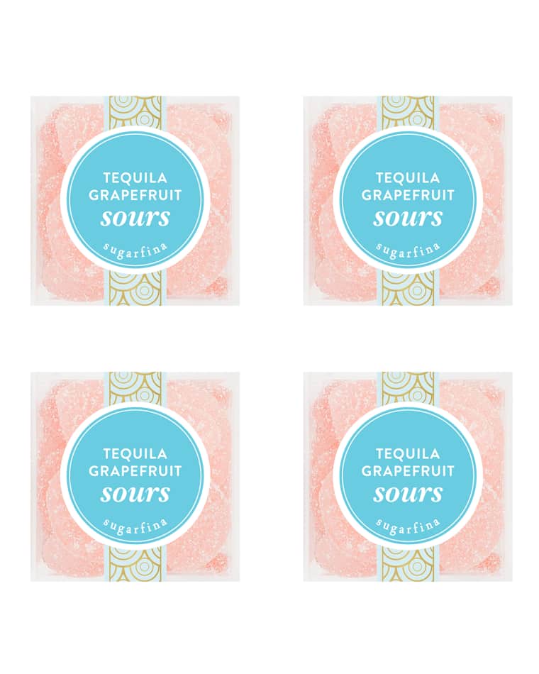 Sugarfina Tequila Grapefruit Sours, Small Cube 4-piece Candy Set