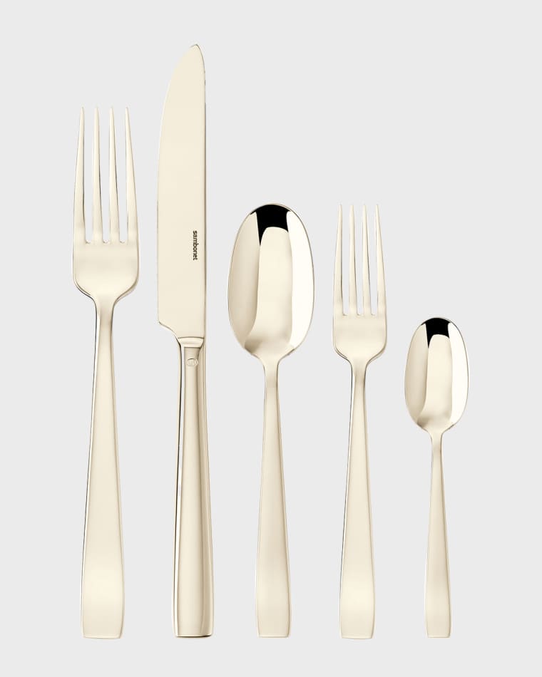 Sambonet Flat Champagne 5-Piece Flatware Place Setting