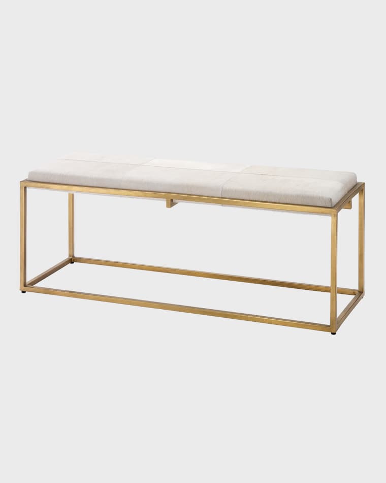 Jamie Young Shelby Hairhide Bench