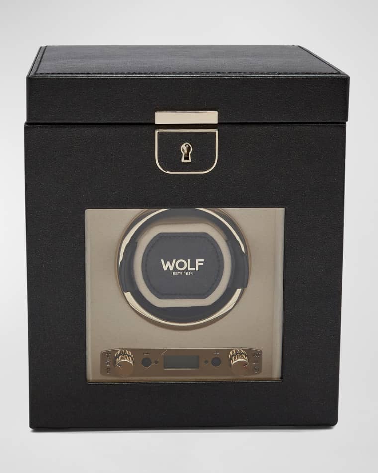 WOLF Palermo Single Watch Winder with Storage