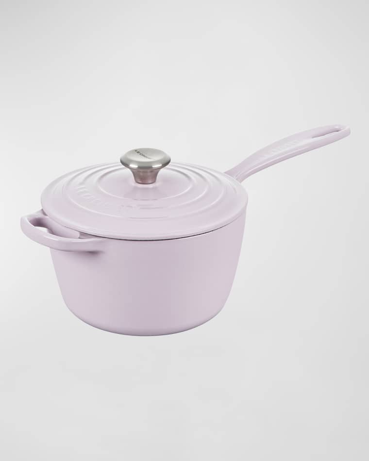 2.75 Qt. Enameled Cast Iron Soup Pot with Gold Knob - L'Amour (White), Le  Creuset