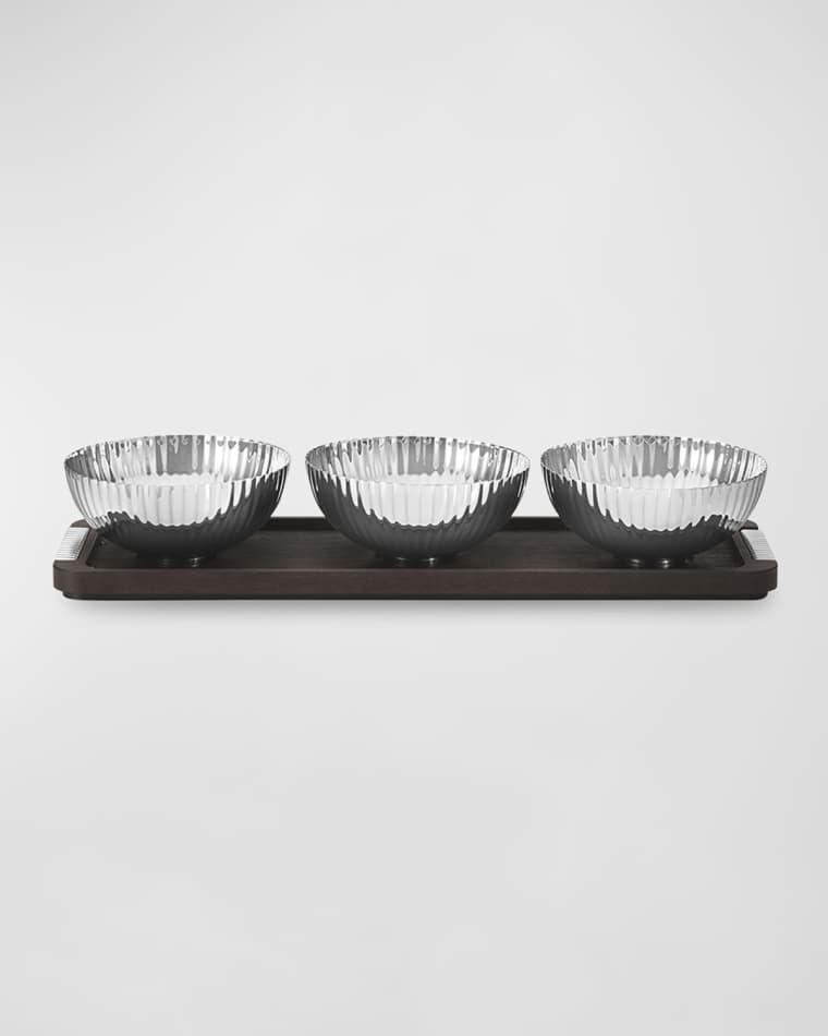 Georg Jensen Bernadotte Triple Bowl Set