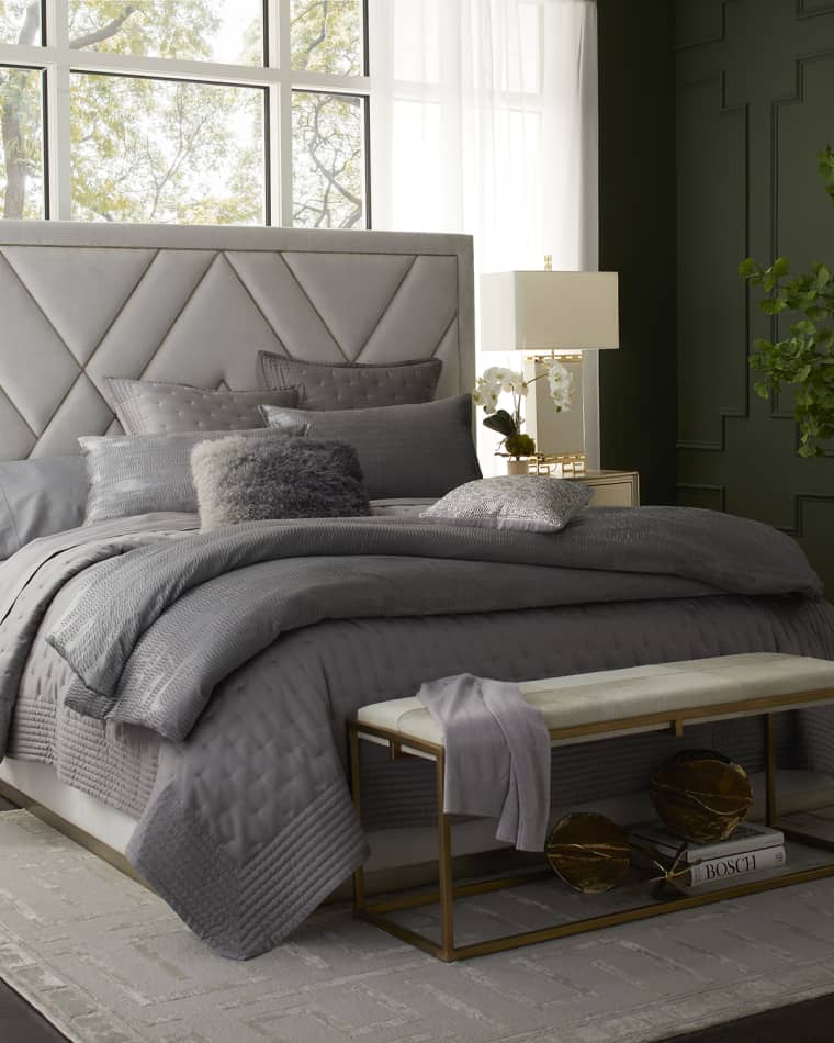 Taylor Faux-Shagreen King Bed