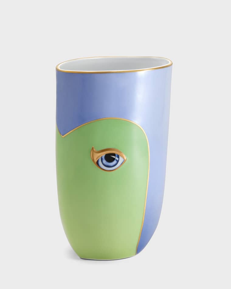 L'Objet Lito Vase, Green Blue