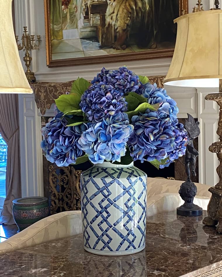 Winward Home Hydrangea Faux Floral Arrangement in Jar