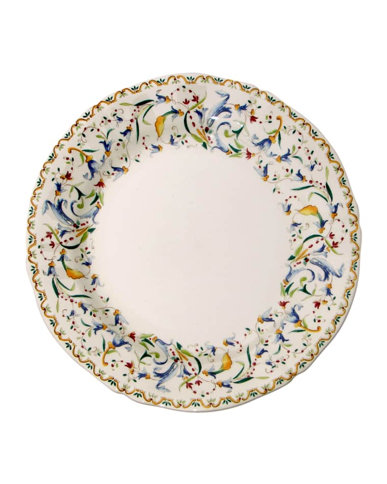 Gien Toscana Multicolor Painted Stoneware Dessert Plate