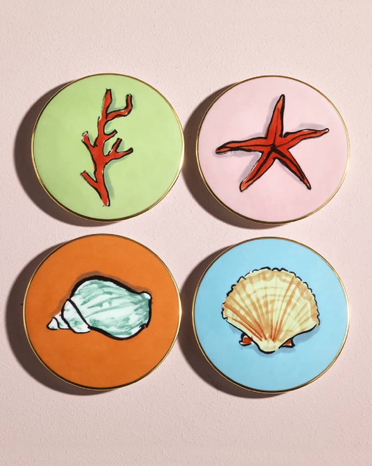 GINORI 1735 Il Viaggio di Nettuno Coasters, Set of 4