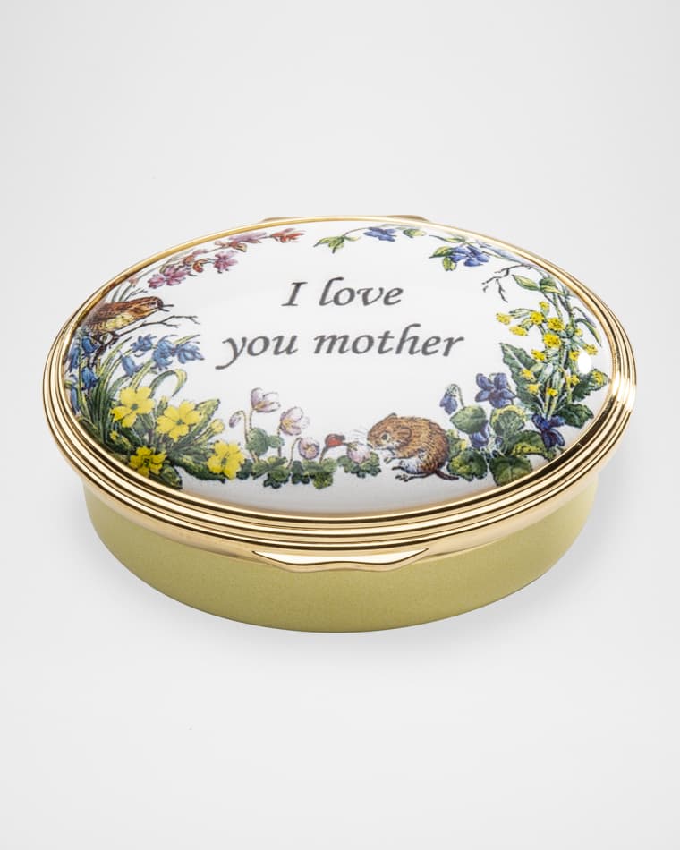 Halcyon Days I Love You Mother Enamel Box