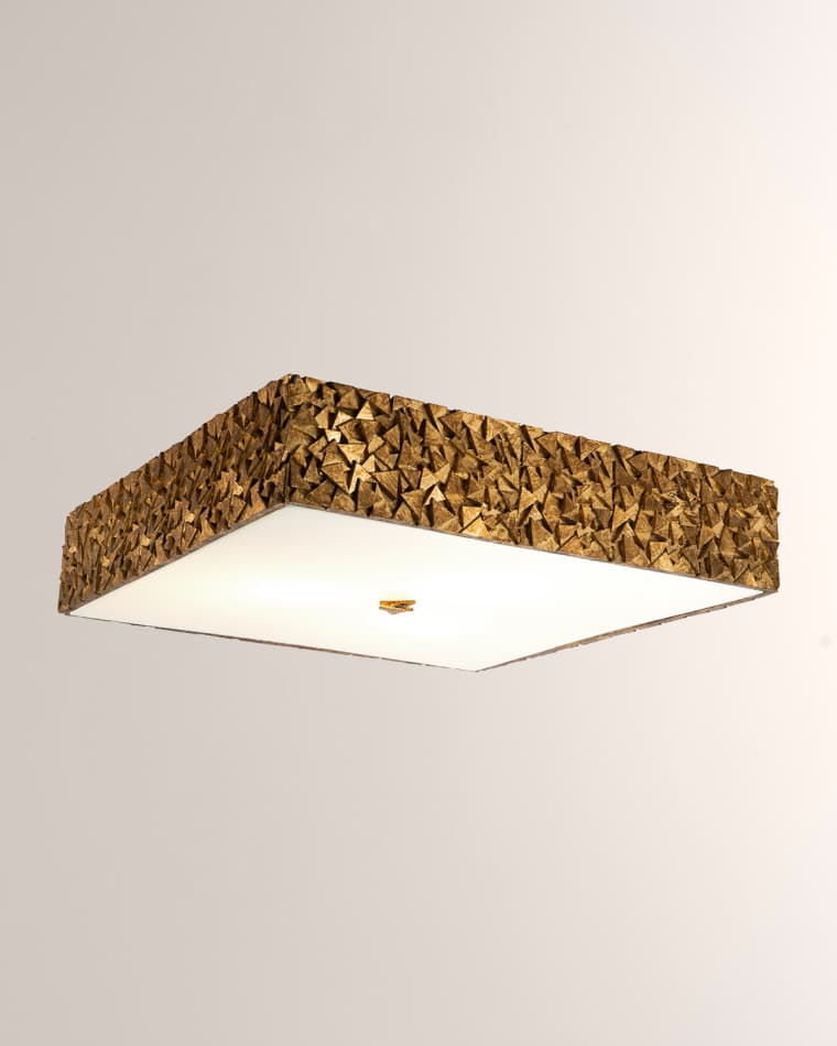 Lucas + McKearn Mosaic 3-Light Square Flush Mount, 20"