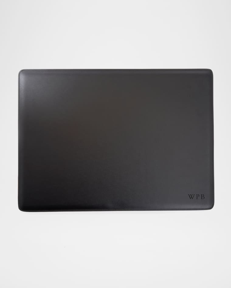 ROYCE New York Personalized Leather Desk Pad, 22" x 16"
