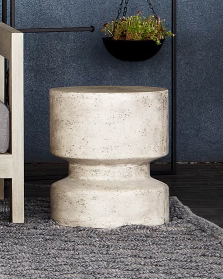 Four Hands Nahla Outdoor End Table, Graphite