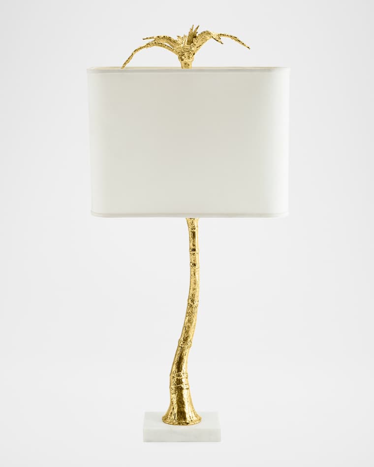 Michael Aram Palm Lamp w/ White Marble Base
