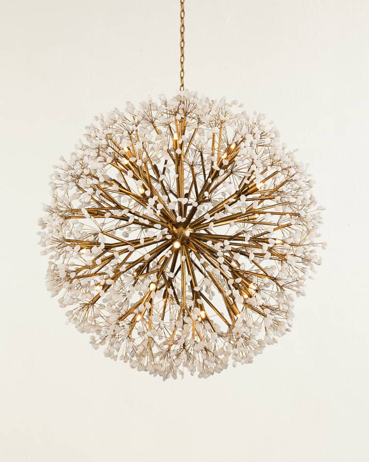 John-Richard Collection 43.5" Spherical 30-Light Quartz Chandelier