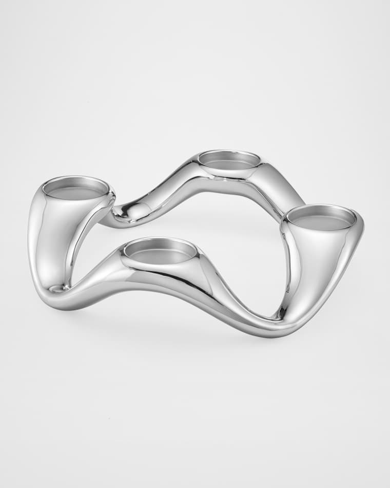 Georg Jensen Cobra Stainless Steel 4-Pillar Candleholder