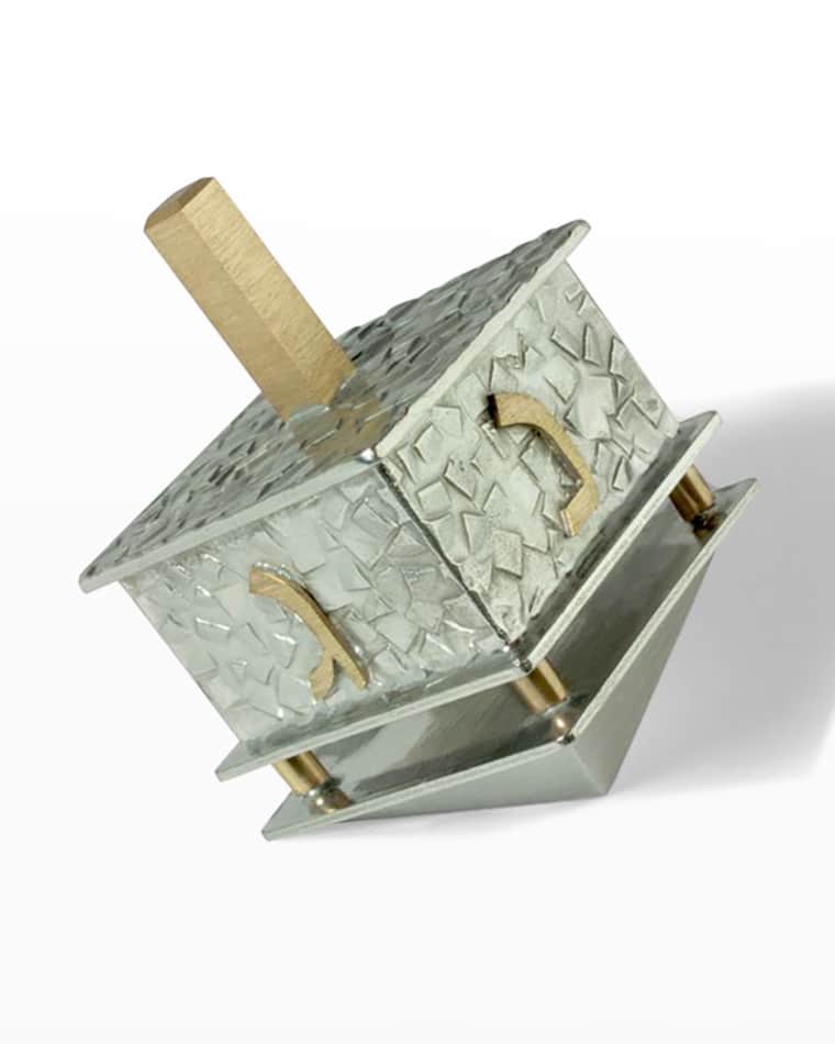 Joy Stember Metal Arts Studio Small Full-Pattern Hanukkah Dreidel by Joy Stember