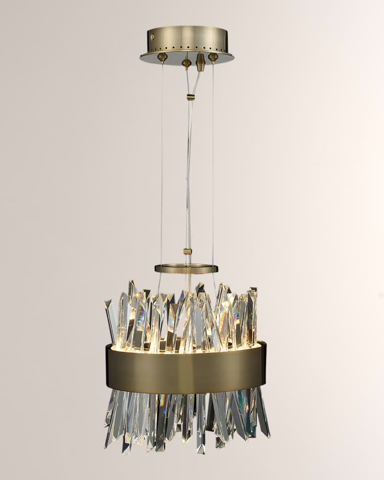 Allegri Crystal by Kalco Lighting Glacier 10" LED Mini Pendant