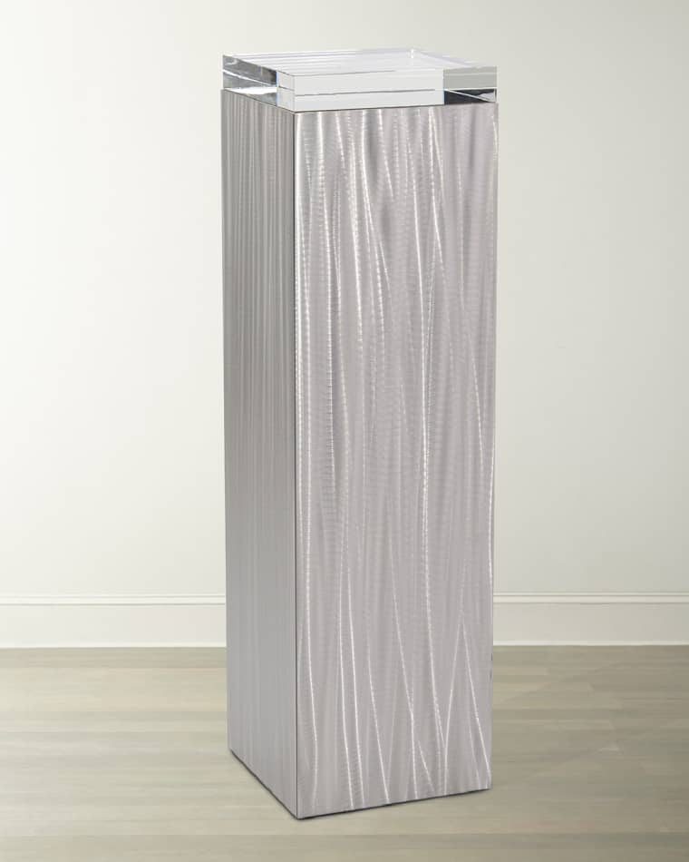 John-Richard Collection Lucena Brushed Stainless Steel Pedestal II
