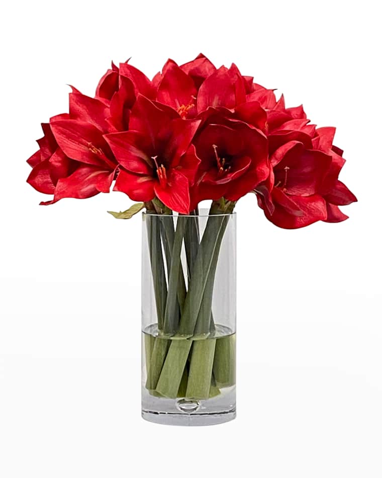 Winward Home Amaryllis Faux-Floral Arrangement in Vase