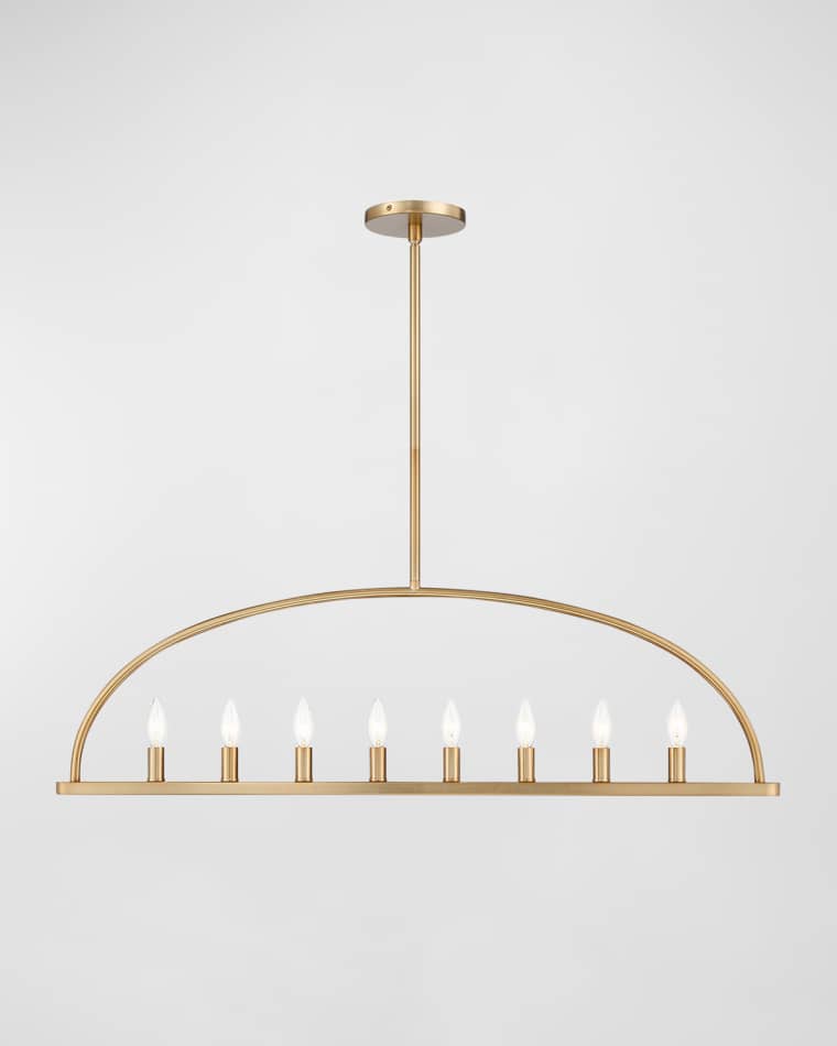 Crystorama Abbott 8-Light Linear Chandelier