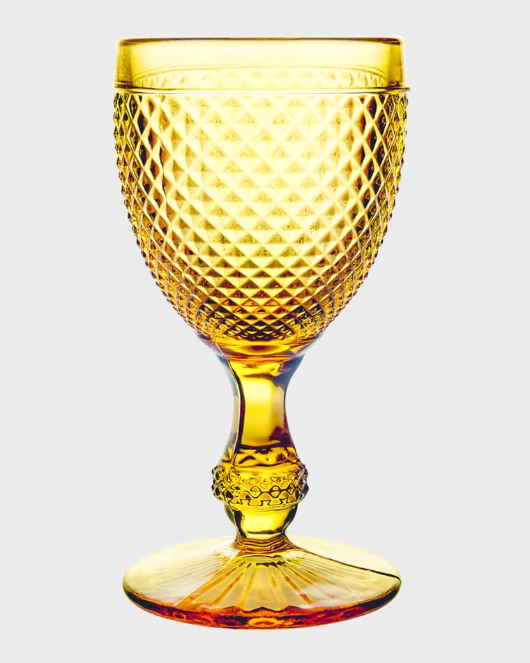 Vista Alegre Bicos Amber Water Goblet Glass