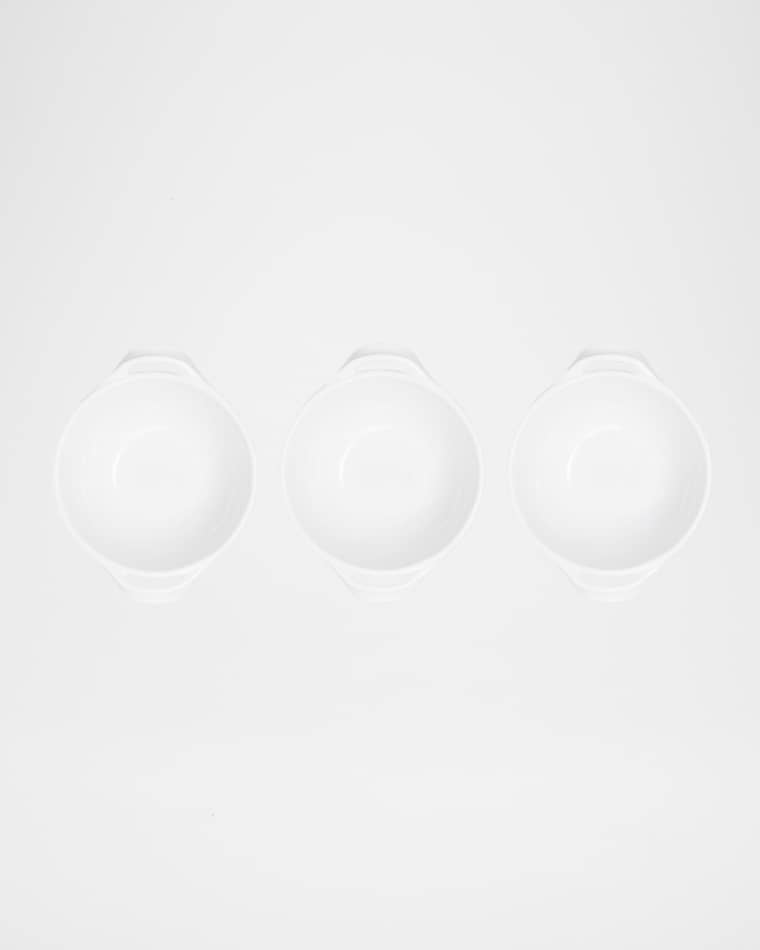 Le Cadeaux Set Of 3 Mini Handled Bowls 6" Assorted Patterns