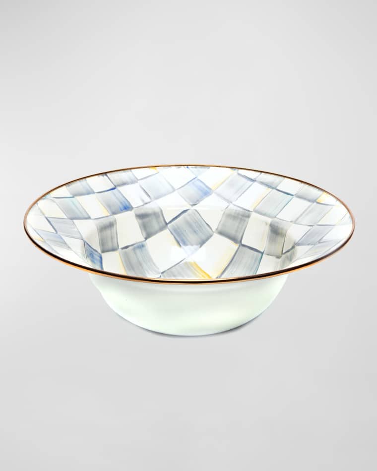 MacKenzie-Childs Sterling Check Serving Bowl