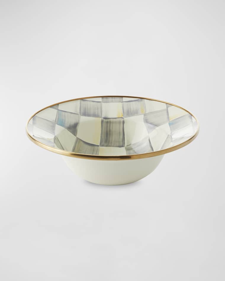 MacKenzie-Childs Sterling Check Breakfast Bowl