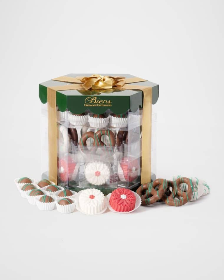 Biens Chocolate Centerpiece Christmas Selection Box - Green