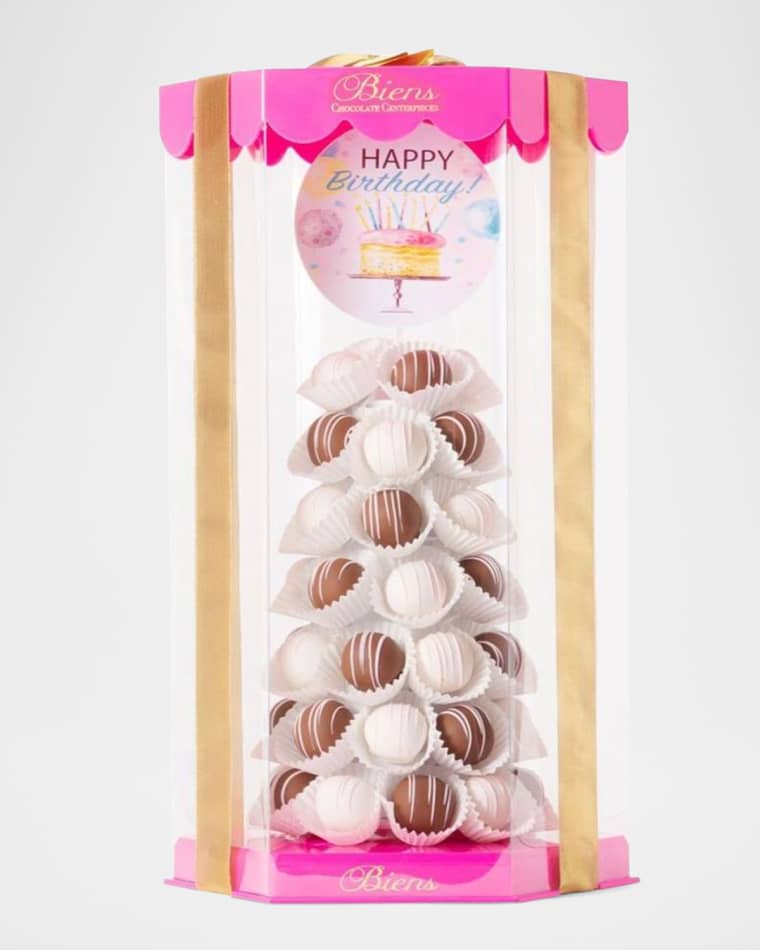 Biens Chocolate Centerpiece Happy Birthday Bien Tower - Dark Blue