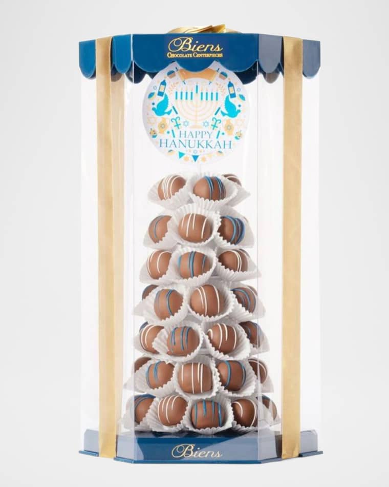 Biens Chocolate Centerpiece Hanukkah Bien Tower - Dark Blue