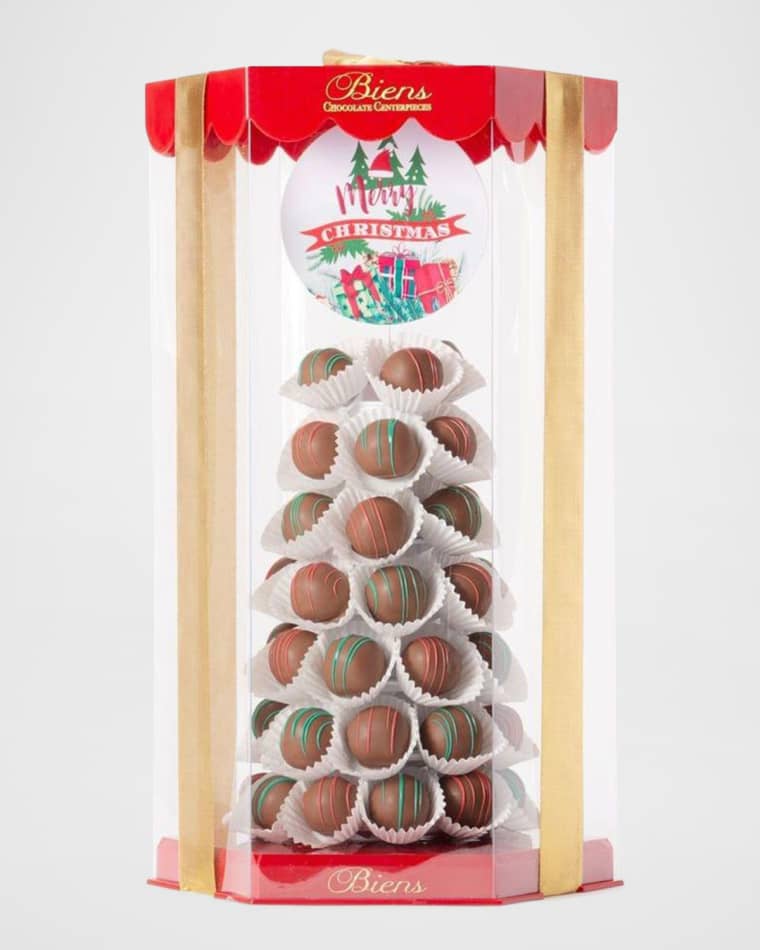 Biens Chocolate Centerpiece Christmas Bien Tower - Red