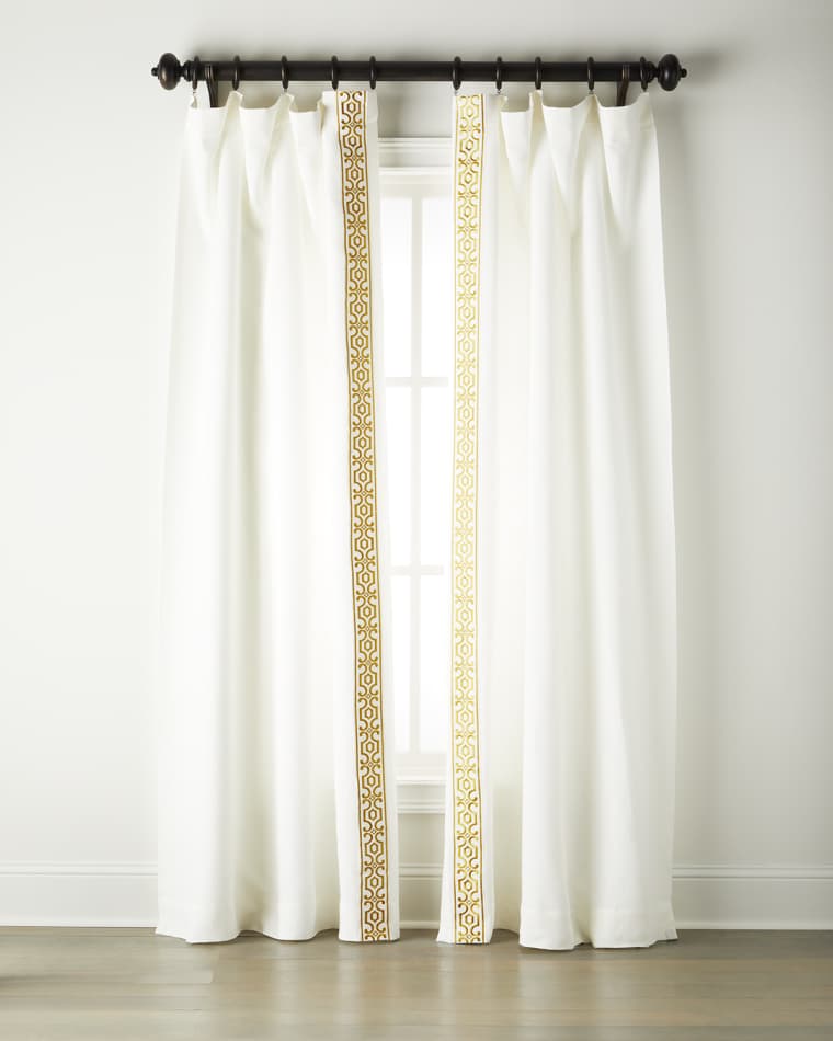 Home Silks Andes Brilliant Gold Curtains, 108" - Set of 2