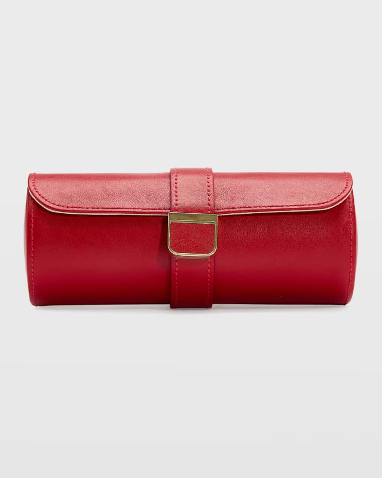 WOLF Palermo Double Watch Roll & Jewelry Pouch