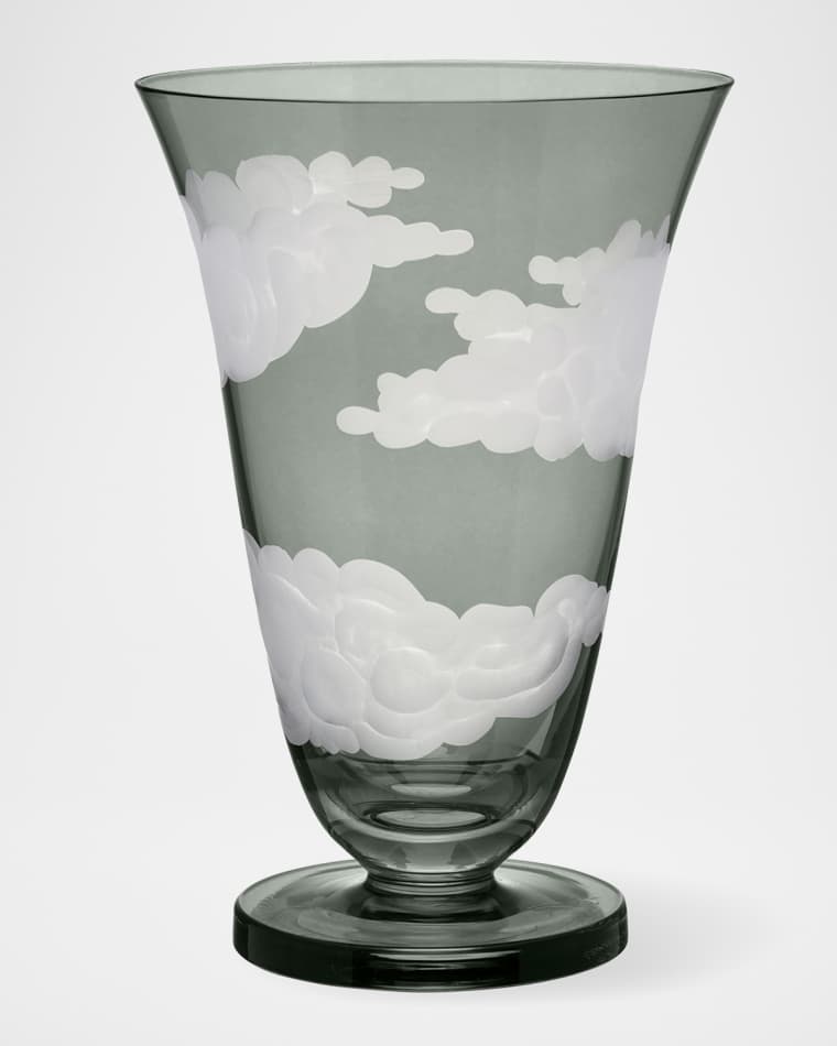 Jonathan Hansen In The Clouds Stemless Champagne Flute, Gray - 8 oz.