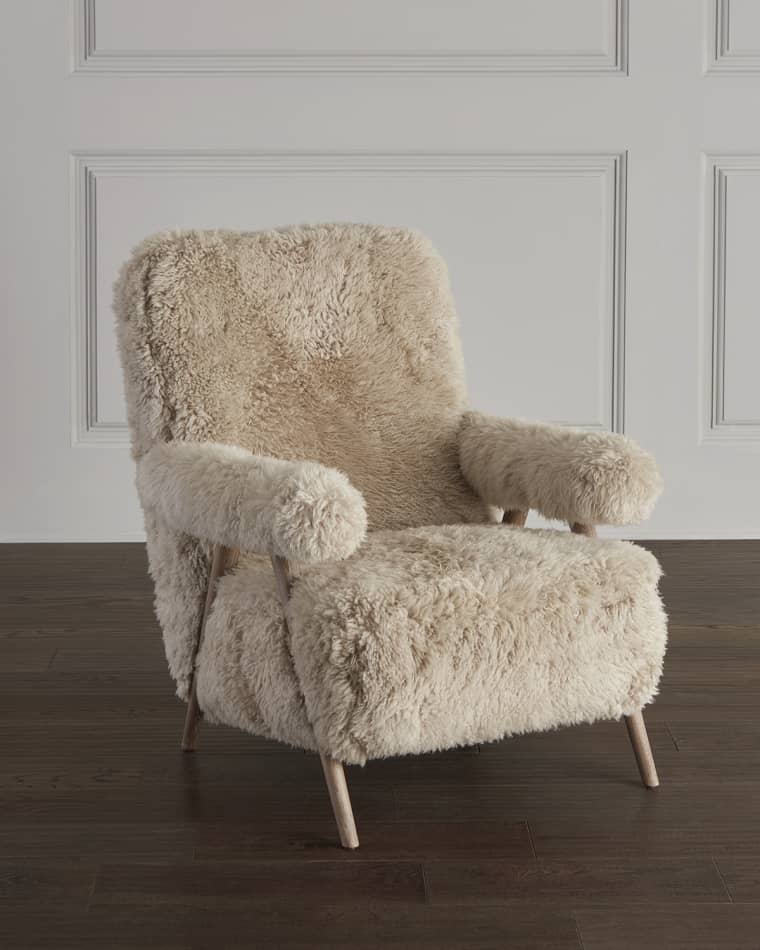 Interlude Home Barrett Sheepskin Lounge Chair