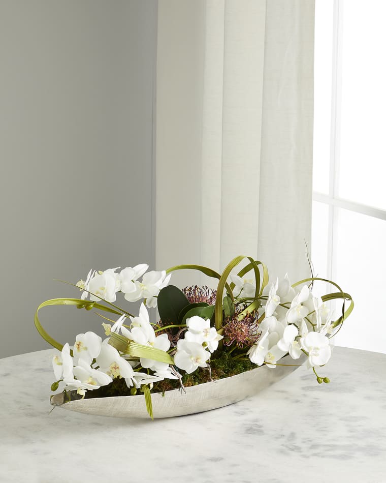 John-Richard Collection Silver Slippers Faux-Floral Arrangement
